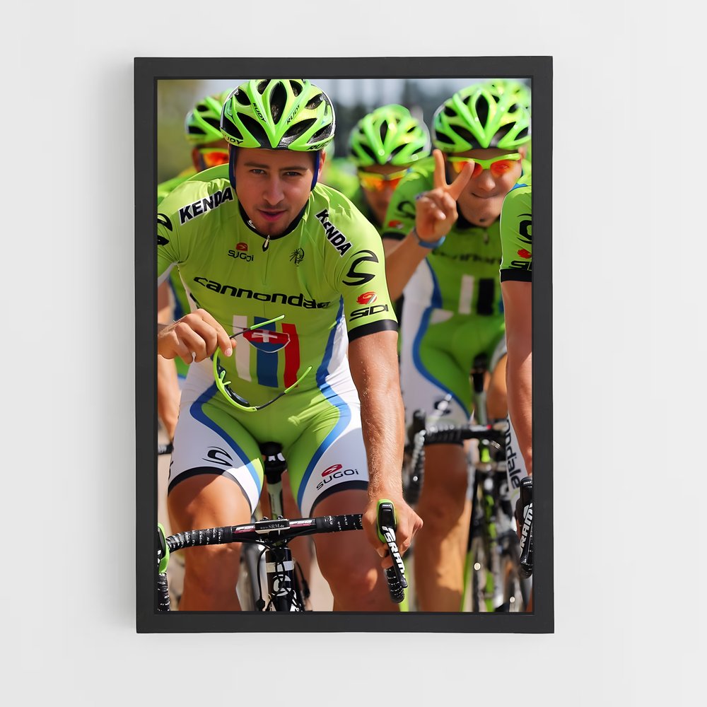 Poster Peloton Énergique – affiche Cyclisme (vue 2)